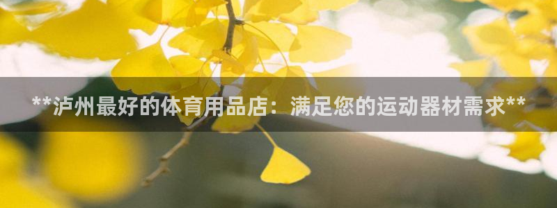 欧陆娱乐有限公司怎么样：**泸州最好的体育用品店：满