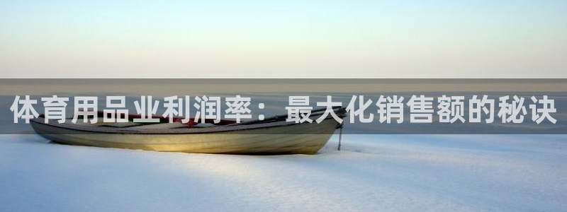 欧陆娱乐线路测速：体育用品业利润率：最大化销售额的秘