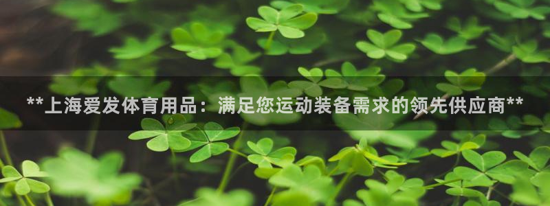 欧陆娱乐安全?：**上海爱发体育用品：满足您运动装备